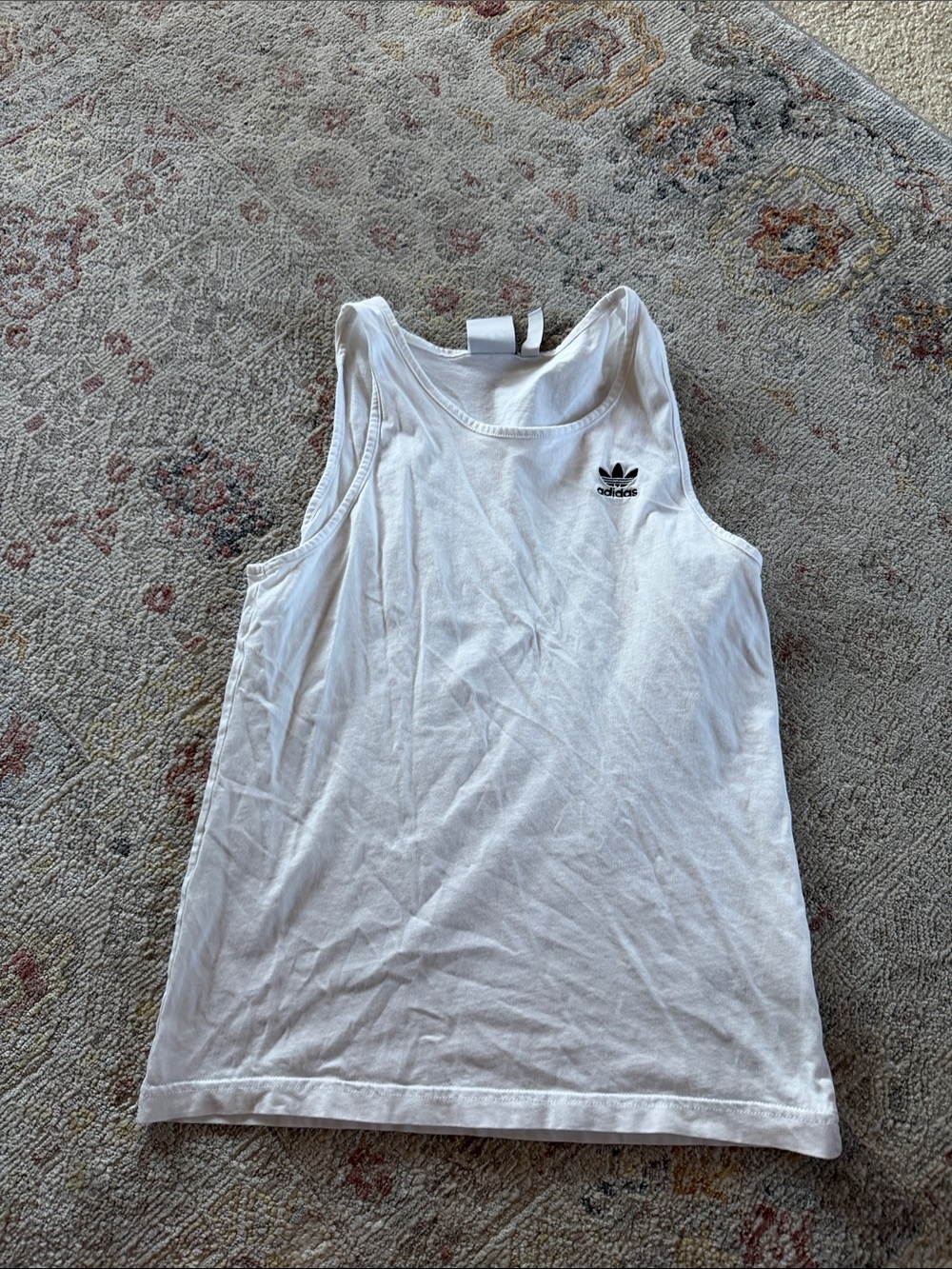 adidas White Trefoil Muscle Tank